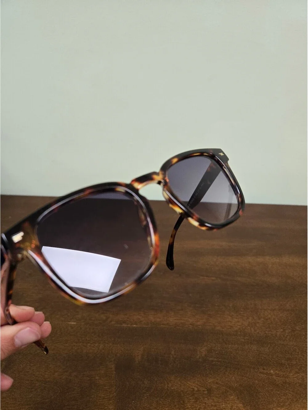 West Loop NS0822 Tortoise Shell Square Sunglasses Brown Gradient Lenses